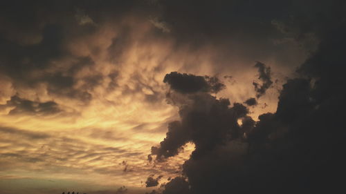Silhouette of sky at sunset