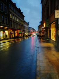 Illuminated city at night