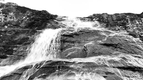 Scenic view of waterfall