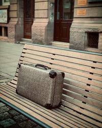Close-up of closed door of building