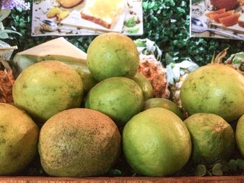 Close-up of fruits for sale at market stall