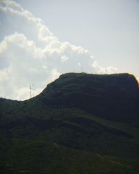 View of mountain against cloudy sky