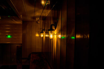 Light bulb in dark room