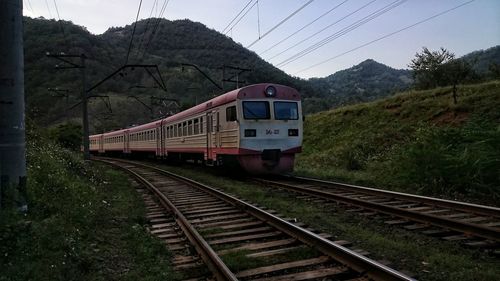 Train on railway tracks