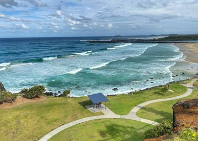 Scenic view of sea against sky