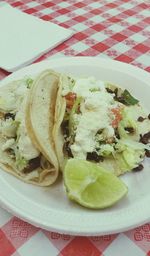 Close-up of served food