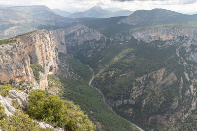 High angle view of valley