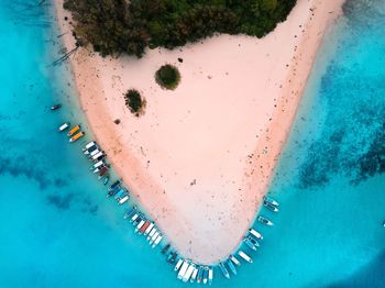 High angle view of swimming pool