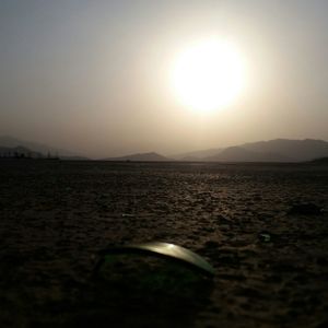 Scenic view of sea against clear sky during sunset