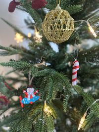 Close-up of christmas decorations