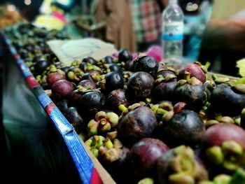 Close-up of fruits for sale at market stall