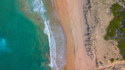 High angle view of beach