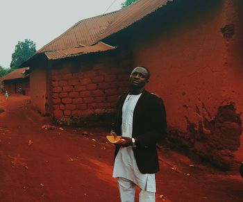 Full length of man standing outdoors