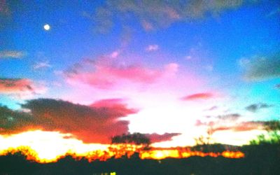 Clouds in sky at sunset