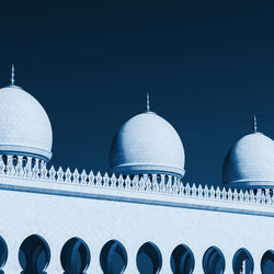 View of cathedral against clear blue sky