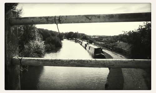 View of bridge over river