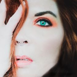 Close-up portrait of woman