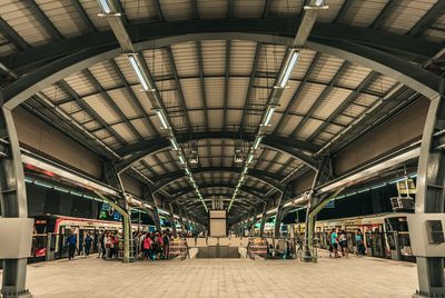 Train at railroad station platform