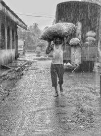 People walking on street