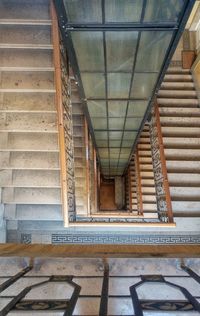 Low angle view of staircase in building