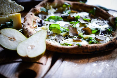 Close-up of mushrooms on table