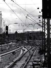 Railway tracks against sky