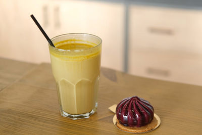 Close-up of drink on table