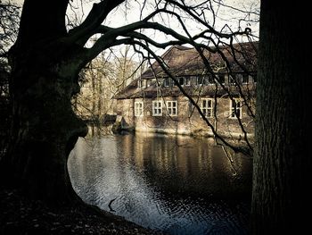 Reflection of buildings in water