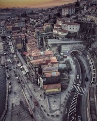 High angle view of cityscape