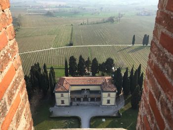 Aerial view of rural landscape