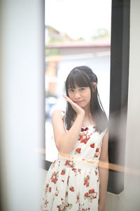 Young woman looking at camera