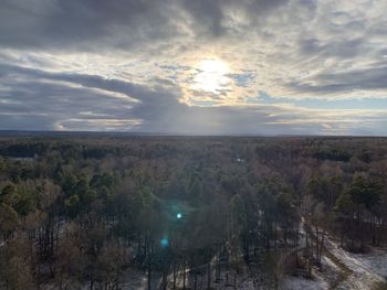 Scenic view of landscape against sky during sunset