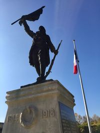 Low angle view of statue of building