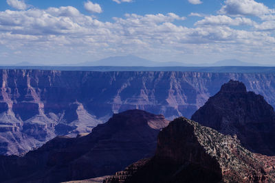 Panoramic view of mountains against sky