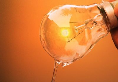 Close-up of drink against white background