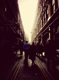 People walking in city