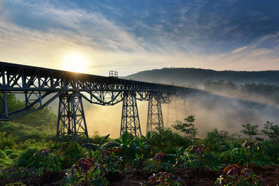 View of bridge against sky during sunset