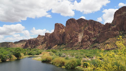 Scenic view of mountain against sky