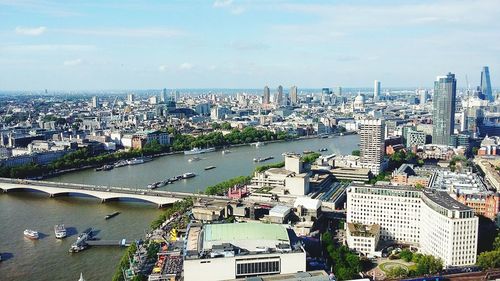 High angle view of cityscape