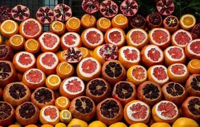 Full frame shot of orange fruits