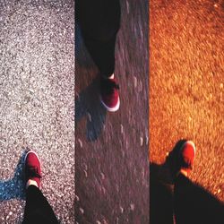 Low section of people standing by water