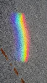 High angle view of rainbow