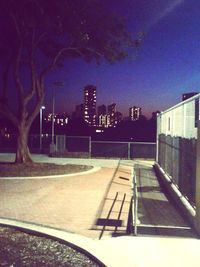 Road in city at night