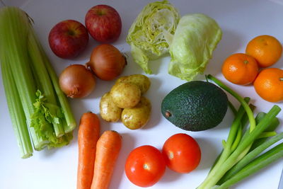 Close-up of fruits in plate