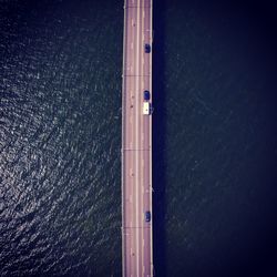 Scenic view of water at night