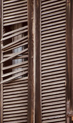 Full frame shot of weathered shutters