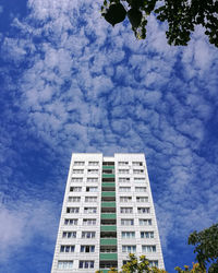 Low angle view of modern building against sky