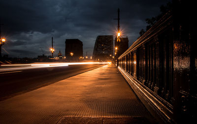 Illuminated city at night