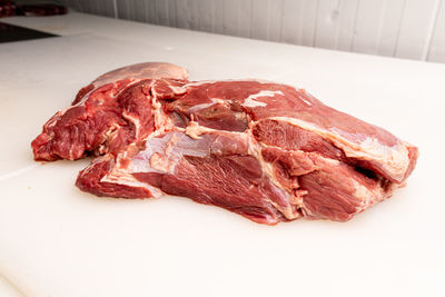 Close-up of meat on plate