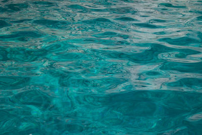 High angle view of rippled water in swimming pool